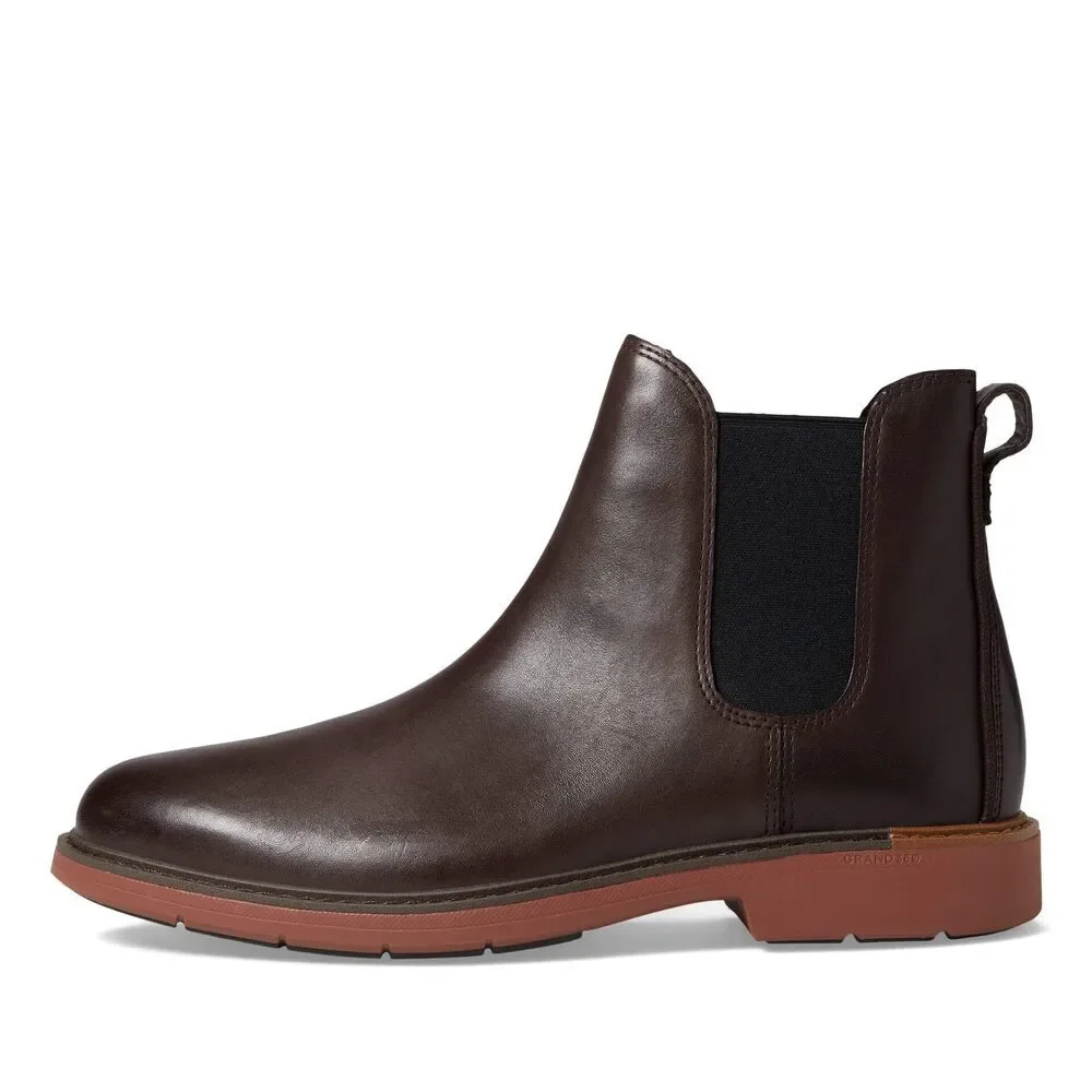 Cole Haan Men's GO-to Chelsea Boot, Dark Chocolate/Sequoia, 10.5